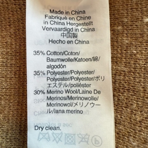 J. Crew 365 Sophie Tan Open Front Cotton/Merino‎ Wool Blend  Sweater Blazer S - Picture 5 of 12